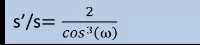 Relative change of area value with angle of view of perspective projection