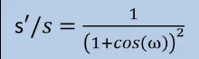 Relative change of area value with angle of view of stereographic projection