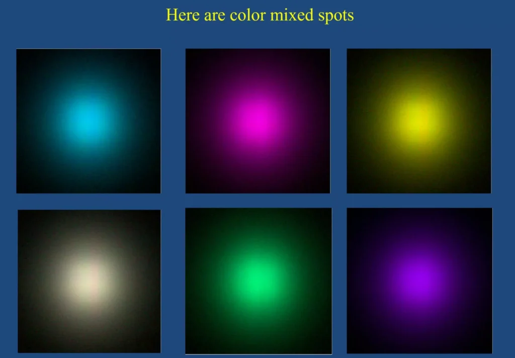 Color mix spot with good luminous intensity

