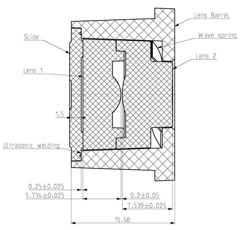 From the elements design, two different opto-mechanical layouts emerge: glue or springs